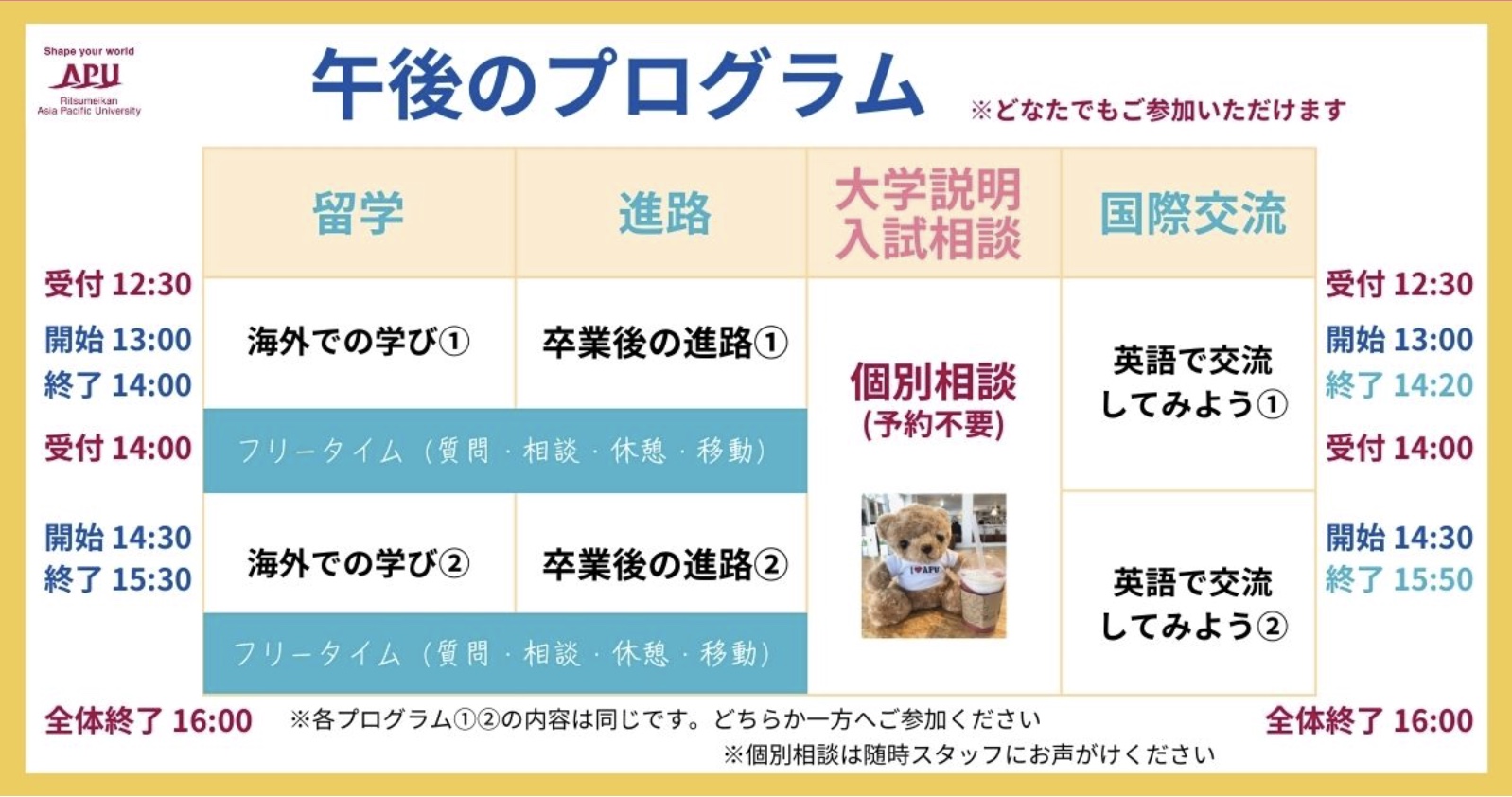 午後プログラム